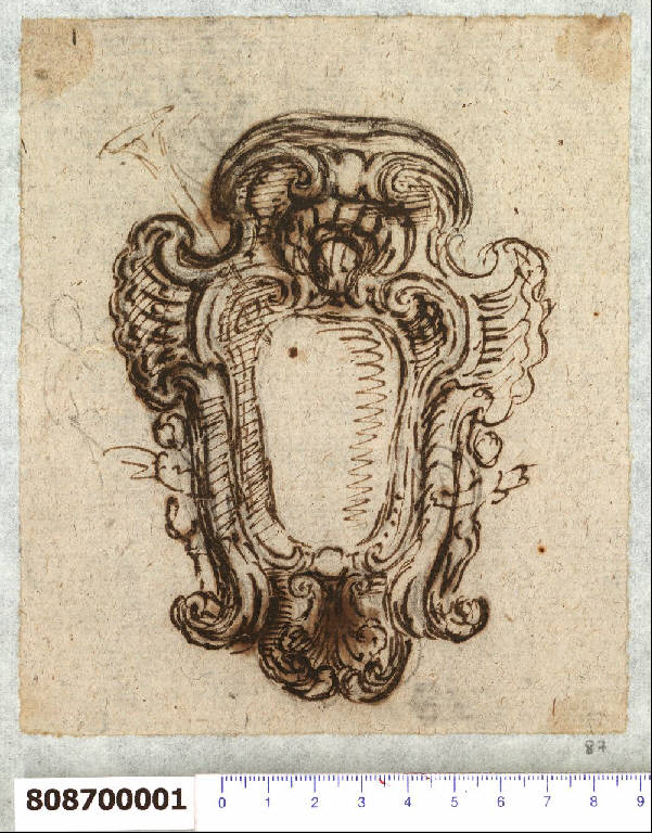 Cartella per arme gentilizia (disegno) di Martinelli, Domenico (sec. XVII)