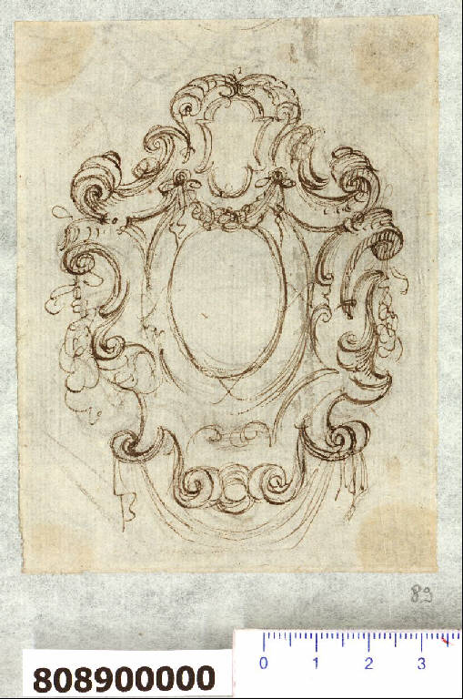 Cartella ornata (disegno) di Martinelli, Domenico (ultimo quarto sec. XVII)