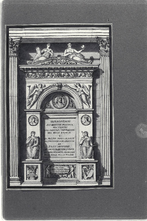 frontespizio (disegno) di Landriani, Paolo (sec. XIX)