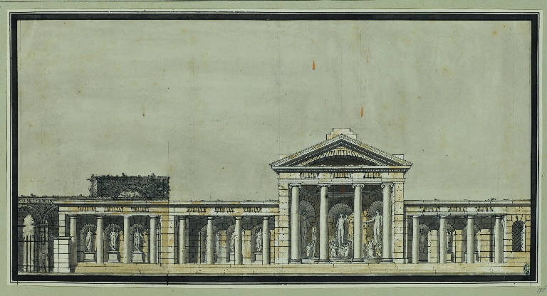 Progetto per il cimitero di Porta Tosa, 1829 (disegno) di Landriani, Paolo (sec. XIX)
