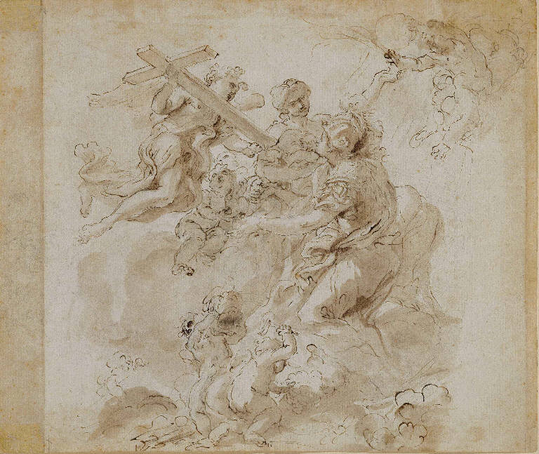 Fortezza e carita' (disegno) di Gaulli, Giovanni Battista detto Baciccio (terzo quarto sec. XVII)