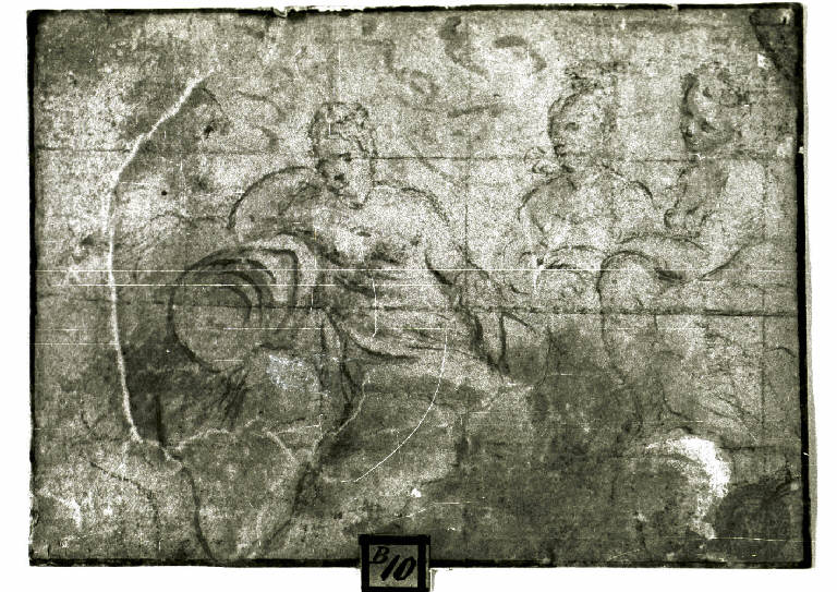 Divinità femminili in gloria (disegno) - ambito veneto (seconda metà sec. XVI)