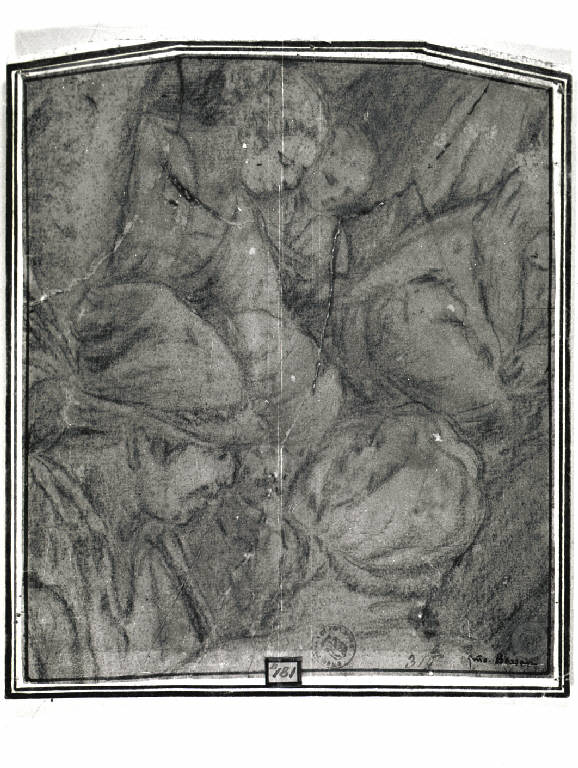 Studio per Natività (disegno) di Da Ponte Jacopo detto Bassano Jacopo (cerchia) (seconda metà sec. XVI)