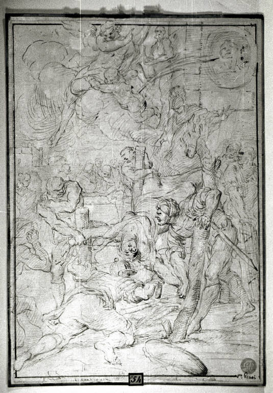 Martirio di Sant'Anastasia (disegno) - ambito romano (secondo quarto sec. XVII)