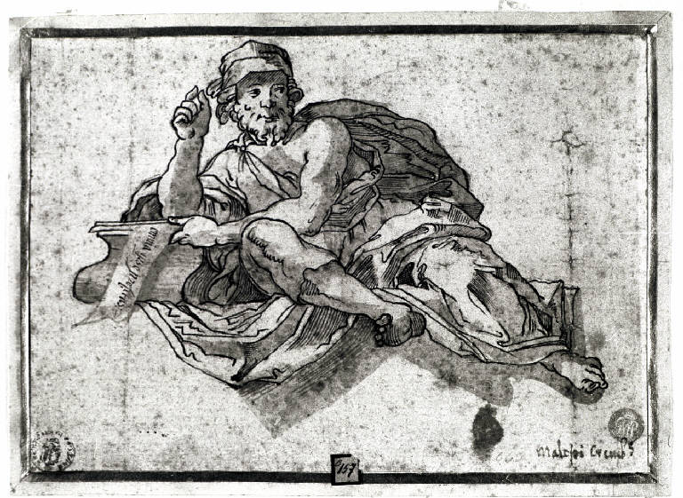 Ezechiele (disegno) di Trotti Giovanni Battista detto Malosso (fine sec. XVIII)