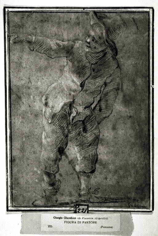 Mendicante (disegno) di Giacoboni Giorgio (attr.) (seconda metà sec. XVIII)