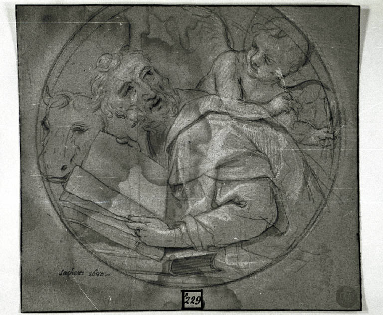San Luca (disegno) di Sacchetti Giovan Francesco (attr.) (fine sec. XVII)