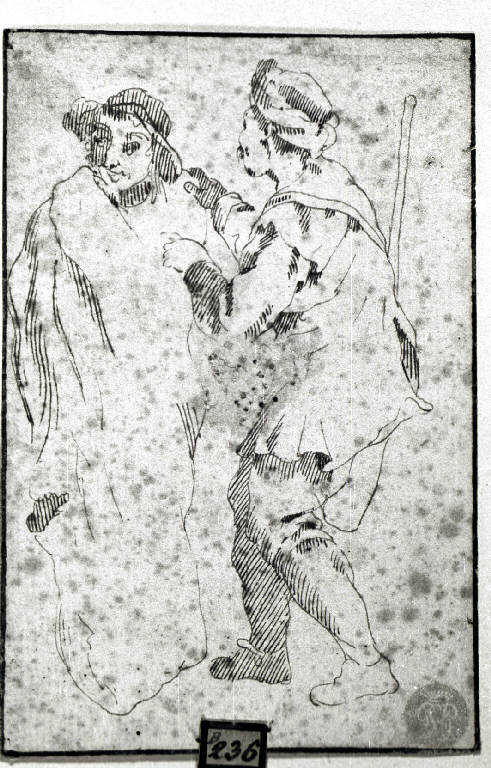 Figure maschili (disegno) - ambito lombardo (inizio sec. XVIII)