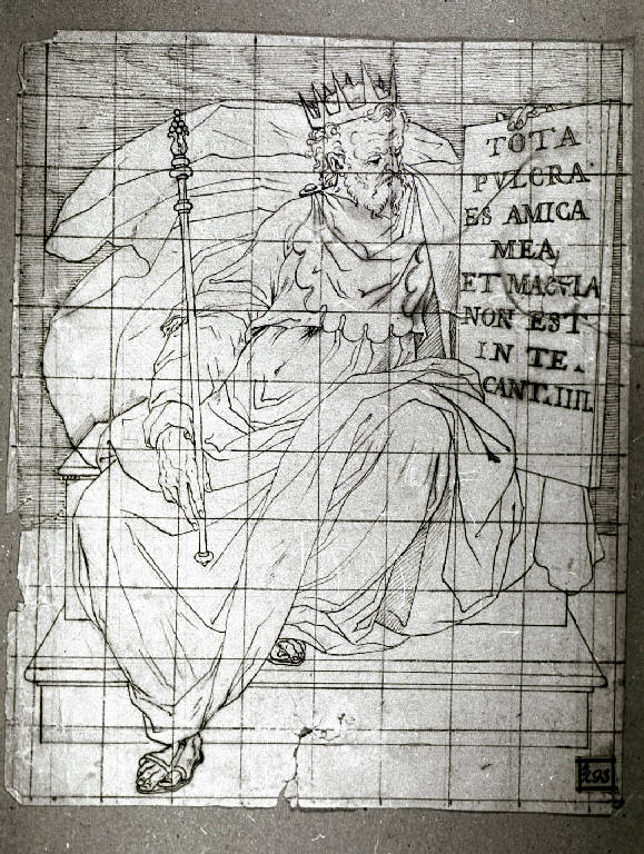 Re Salomone (disegno) di Mainardi Andrea detto Chiaveghino (fine sec. XVI)