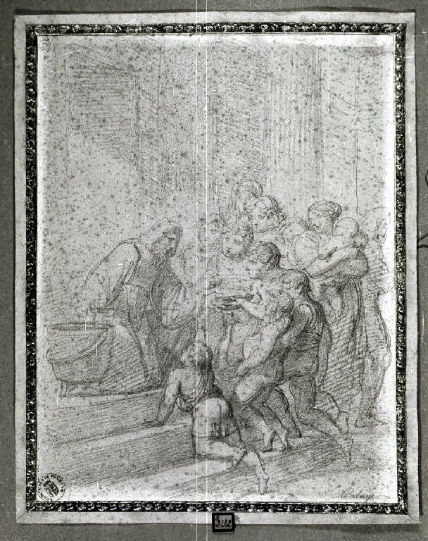 Elemosina di Nicola De' Longobardi (disegno) di Palagi Pelagio (sec. XIX)