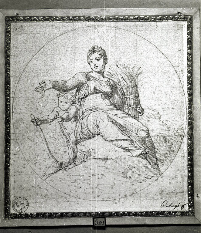 Cerere patrona dell'agricoltura (disegno) di Palagi Pelagio (sec. XIX)