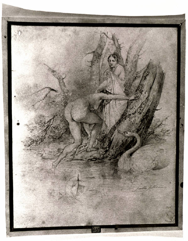 Leda e il cigno (disegno) di Gallina Gallo (prima metà sec. XIX)