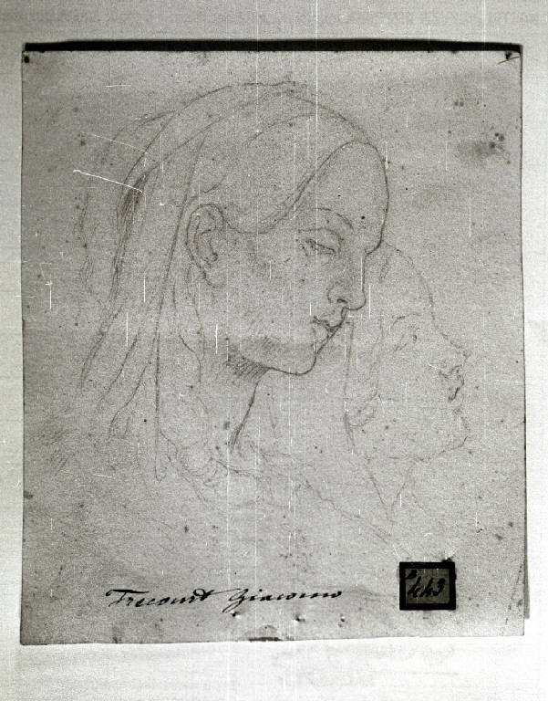 Teste di donna (disegno) di Trecourt Giacomo (sec. XIX)