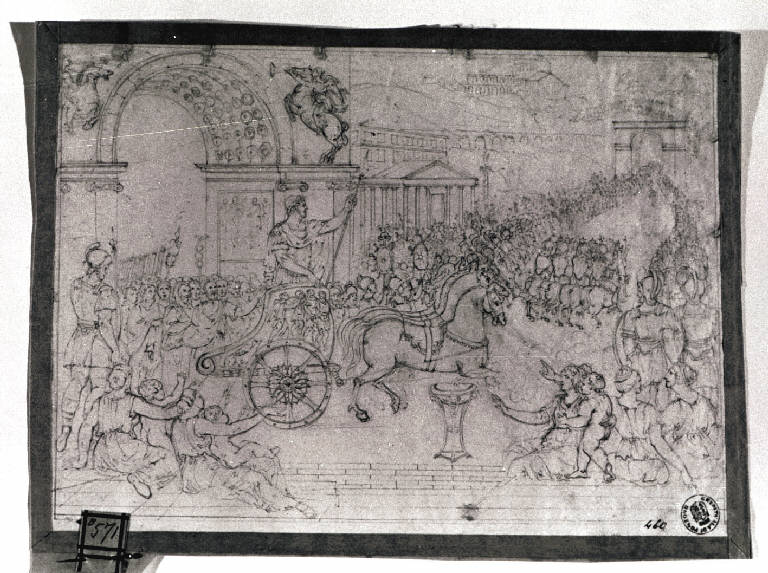 Trionfo di imperatore (disegno) - ambito protoneoclassico||ambito romano (?) (metà sec. XVIII)