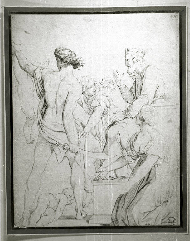 Giudizio di Salomone (disegno) - ambito tardo neoclassico-preromantico (prima metà sec. XIX)