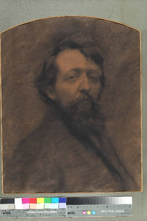 Autoritratto, Ritratto di Antonio Pasinetti (disegno) di Pasinetti, Antonio - ambito lombardo (inizio sec. XX)