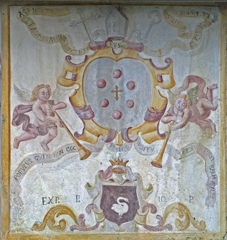 Stemma (dipinto murale) - ambito lombardo (sec. XVIII)