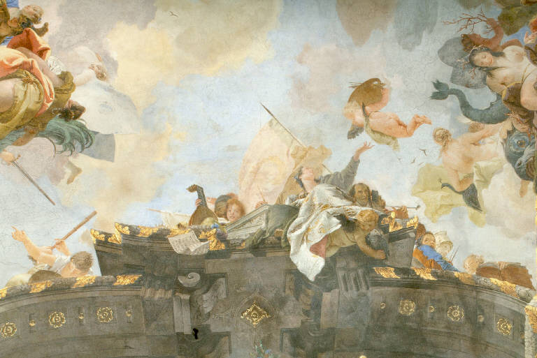 La corsa del carro del Sole, Allegoria delle Arti (dipinto) di Tiepolo, Giovanni Battista (secondo quarto sec. XVIII)