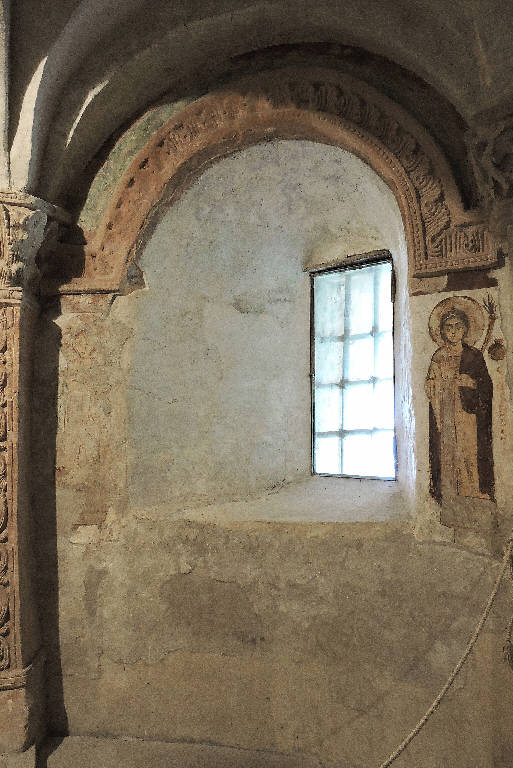 Decorazione plastico pittorica della cripta, Vergini sagge (dipinto) - ambito lombardo (secc. XI/ XII)