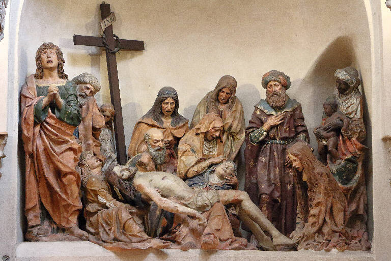 Compianto sul Cristo morto, Compianto sul Cristo morto (gruppo scultoreo) di Fonduli, Agostino (ultimo quarto sec. XV)
