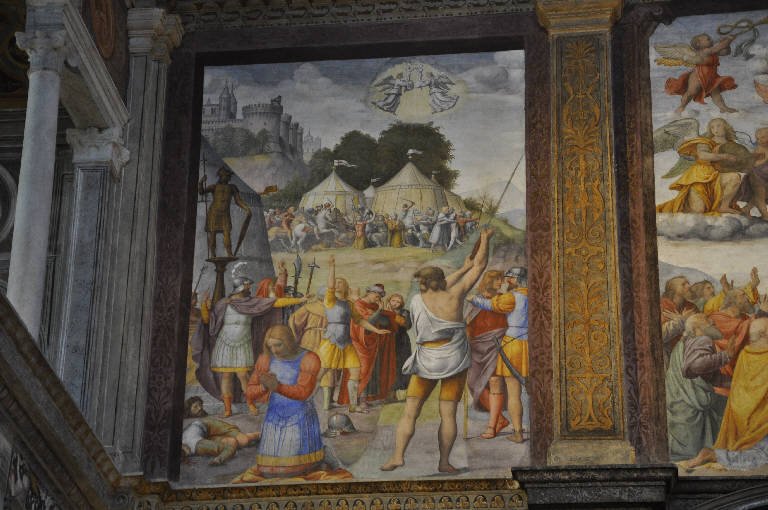 San Maurizio e il massacro della legione tebana (dipinto) di Luini, Bernardino (prima metà sec. XVI)