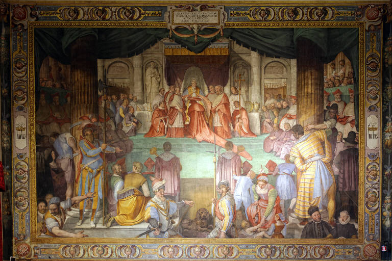 Imposizione del cappello cardinalizio a Carlo Borromeo (dipinto) di Zuccari, Federico (inizio sec. XVII)