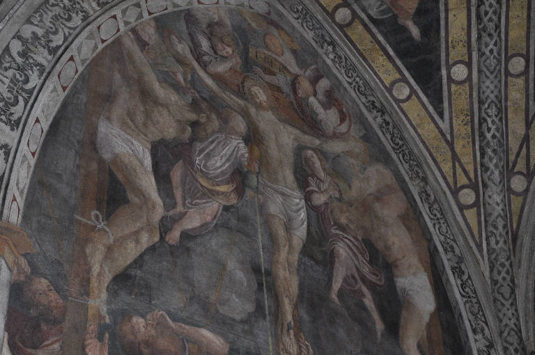 crocifissione di Cristo (dipinto) di Ferrari, Gaudenzio (metà sec. XVI)