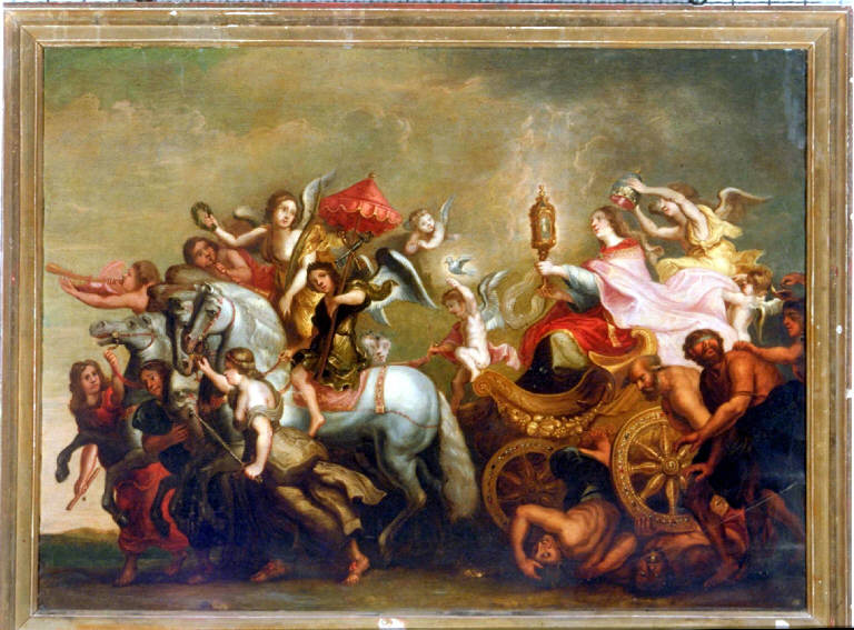 TRIONFO DELLA CHIESA (dipinto) - ambito fiammingo (?) (seconda metà sec. XVII)