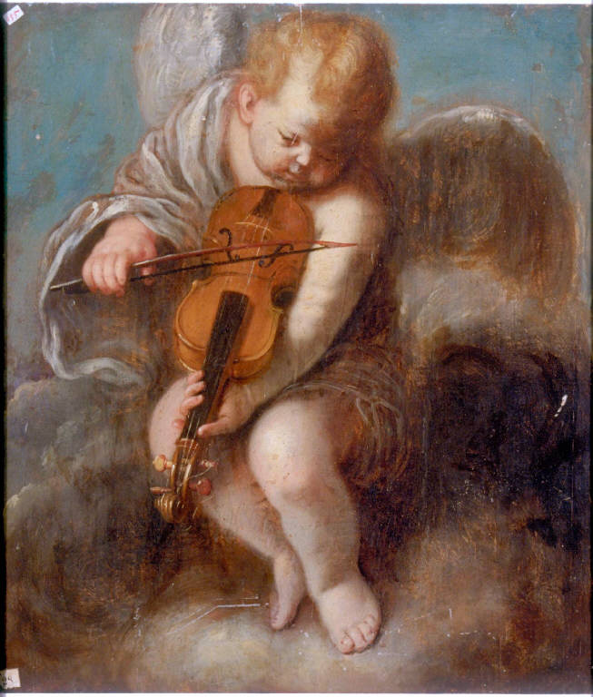 ANGIOLETTO MUSICANTE (dipinto) - ambito lombardo (secondo quarto sec. XVII)