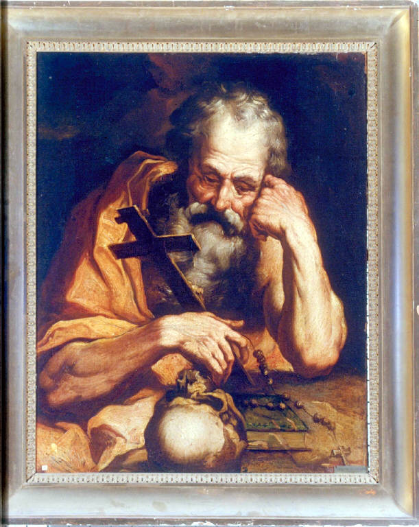 SAN GIROLAMO PENITENTE (dipinto) - ambito lombardo (metà sec. XVII)
