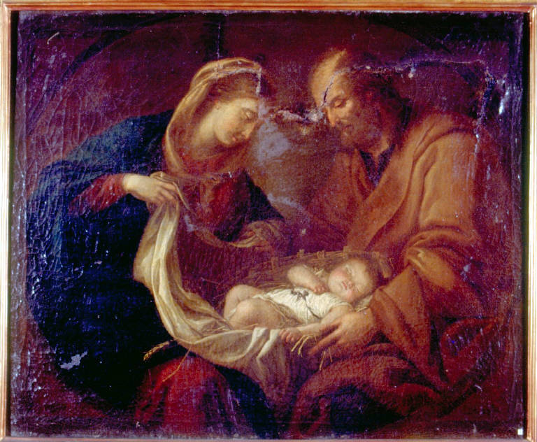 NATIVITA' DI GESU' (dipinto) di Santagostino Agostino (attr.) (terzo quarto sec. XVII)