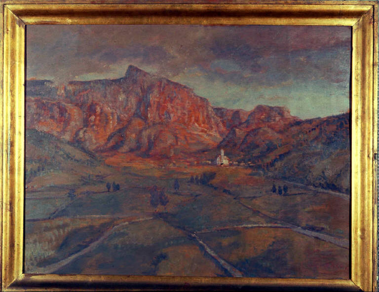 Monte Nero, PAESAGGIO MONTANO (dipinto) di Zago Luigi (metà sec. XX)