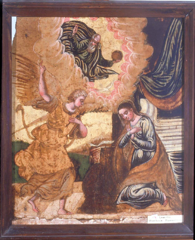 ANNUNCIAZIONE (dipinto) - ambito cretese-veneziano (fine/inizio secc. XVI/ XVII)
