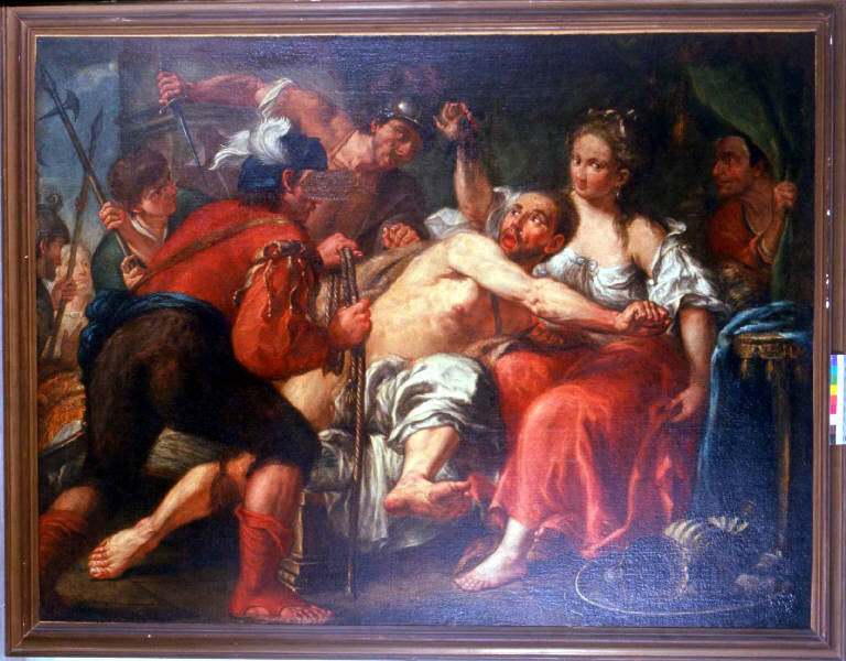 SANSONE E DALILA (dipinto) - ambito lombardo (terzo quarto sec. XVII)