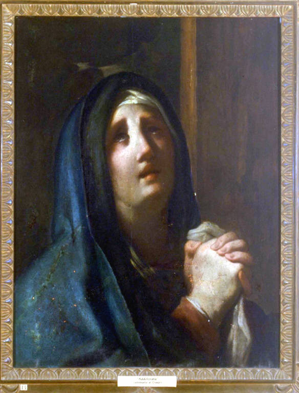 MADONNA ADDOLORATA (dipinto) - ambito lombardo (seconda metà sec. XVII)