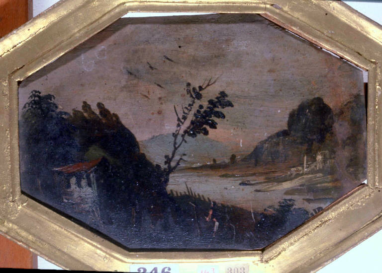 PAESAGGIO (dipinto) - ambito lombardo (fine/inizio secc. XVIII/ XIX)