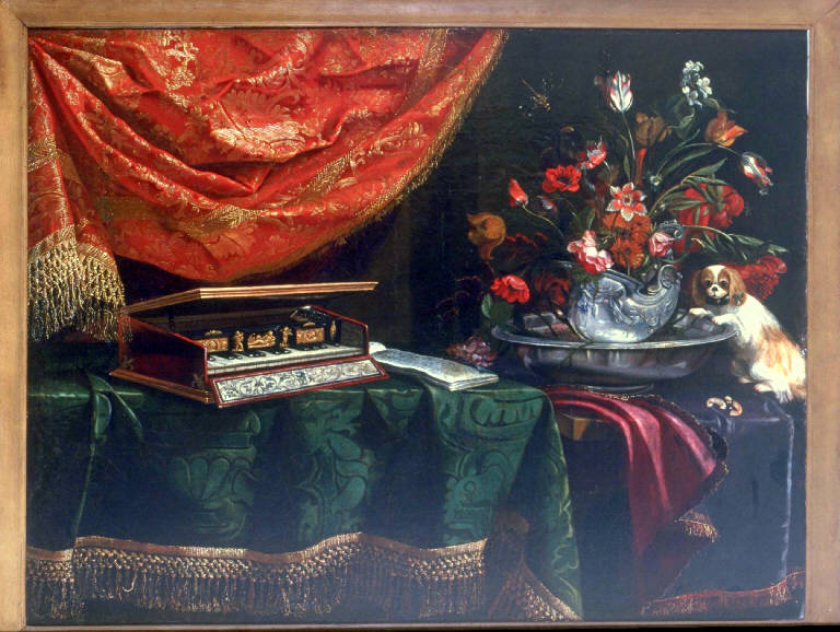 NATURA MORTA CON STRUMENTO MUSICALE (dipinto) di Gianlisi Antonio il Giovane (attr.) (fine/inizio secc. XVII/ XVIII)