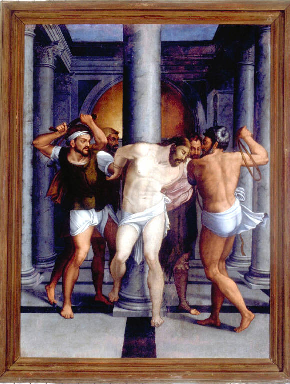 CRISTO ALLA COLONNA (dipinto) - ambito lombardo (inizio sec. XVII)