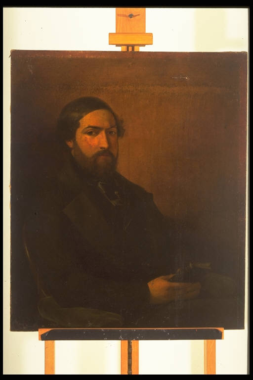 Ritratto di gentiluomo (dipinto) di Carnovali Giovanni detto Piccio (maniera) (metà sec. XIX)