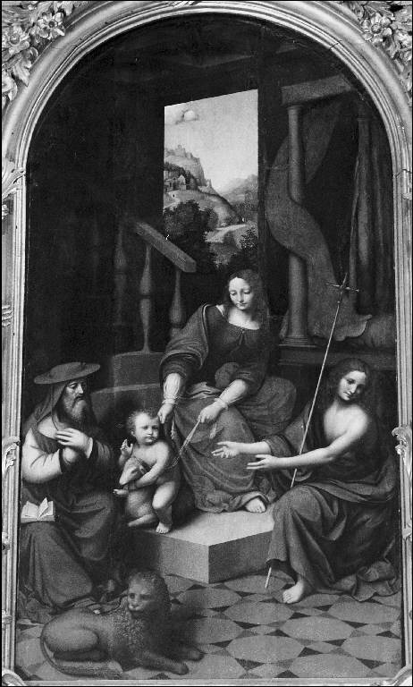Madonna con Bambino con san Giovanni Battista e san Girolamo (pala d'altare) di Giampietrino (esecutore) (primo quarto sec. XVI)