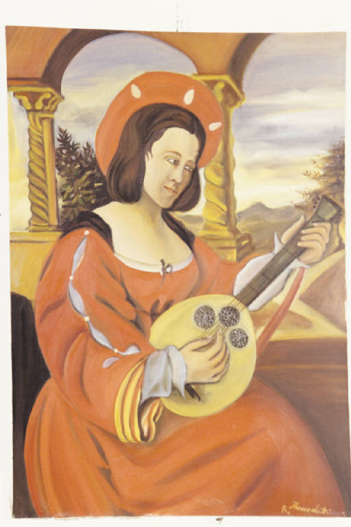 Composizione musicale (dipinto) di Benedetti, Renzo (seconda metà sec. XX)