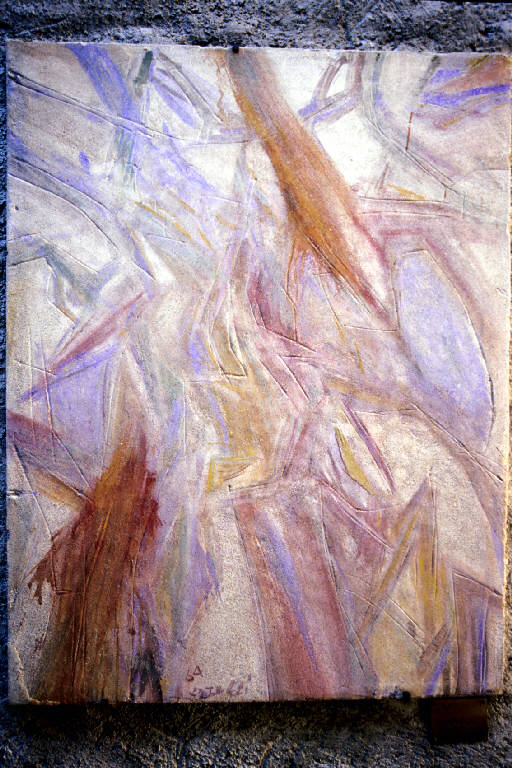 Composizione astratta (dipinto murale) di Carelli, Marco Vinicio (seconda metà sec. XX)