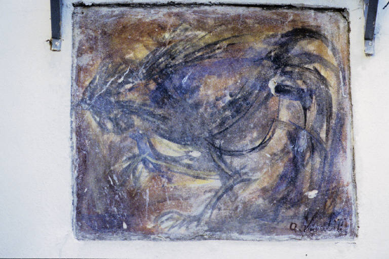 Gallo (dipinto murale) di Venditti, Alberto (seconda metà sec. XX)
