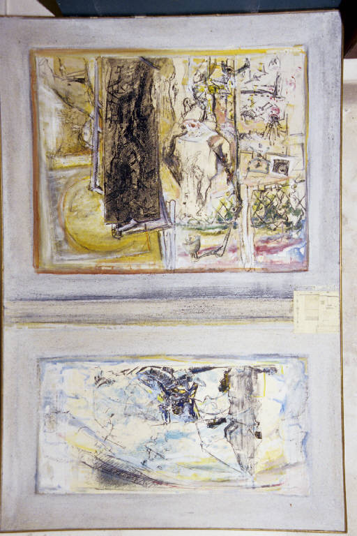 Passeggiata nello spazio e L'artista (dipinto) di Frattini, Vittore (seconda metà sec. XX)