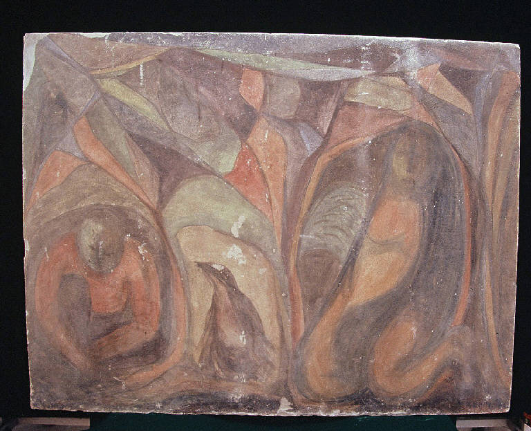 Figure umane (dipinto murale) di Alvini Augusto (terzo quarto sec. XX)