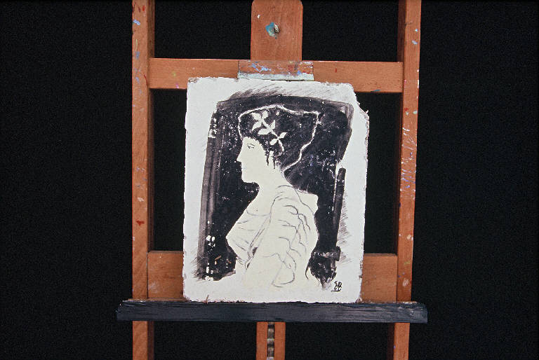 Prova, Figura femminile (dipinto murale) di Borsari Elisabetta (seconda metà sec. XX)