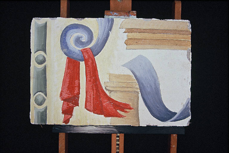 Decorazioni, Elementi decorativi architettonici (dipinto murale) di Gnaedinger Eva (terzo quarto sec. XX)