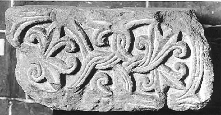 Motivi decorativi vegetali stilizzati  - ambito pavese (sec. XII)