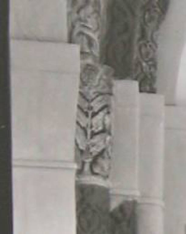 Motivi decorativi vegetali (capitello a rilievo) - ambito pavese (fine/inizio secc. XI/ XII)