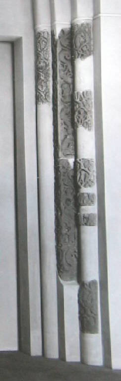 Motivi decorativi a girali (stipite) - ambito pavese (fine/inizio secc. XI/ XII)